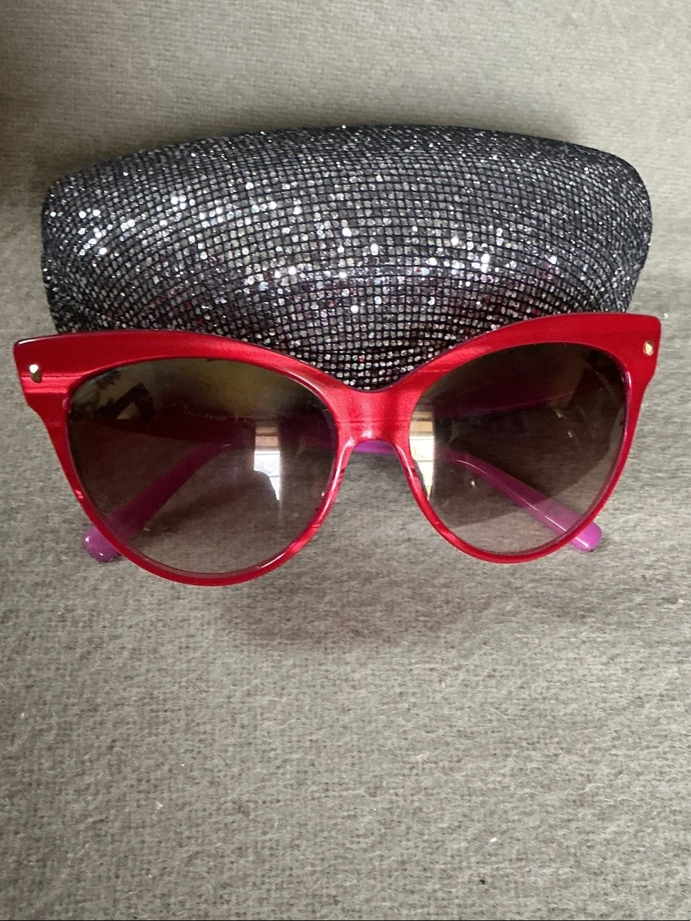 Dior Pink-Red Cat Eye Women's Sunglasses